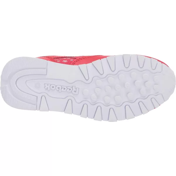 imageReebok UnisexChild Classic Leather SneakerVector RedPink GlowWhite