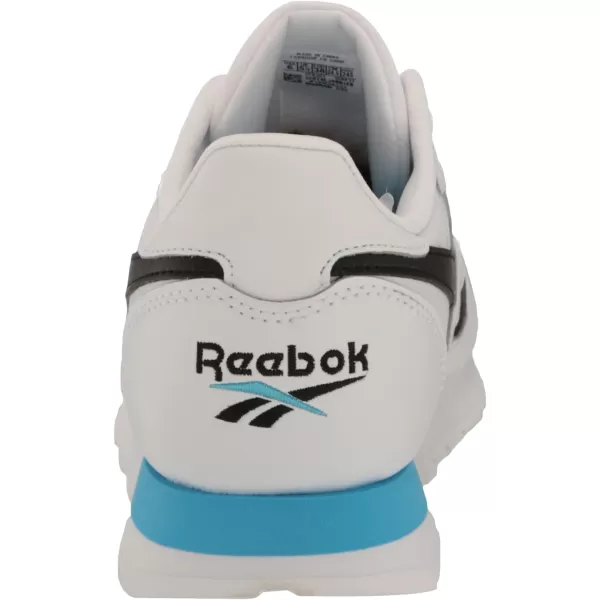 imageReebok UnisexChild Classic Leather SneakerWhiteBlackRadiant Aqua