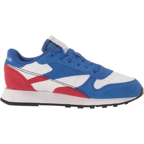 imageReebok UnisexChild Classic Leather SneakerWhiteVector BlueVector Red