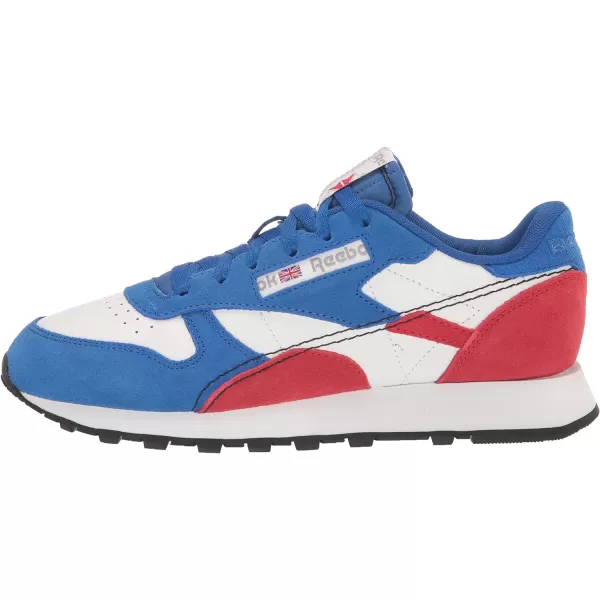 imageReebok UnisexChild Classic Leather SneakerWhiteVector BlueVector Red