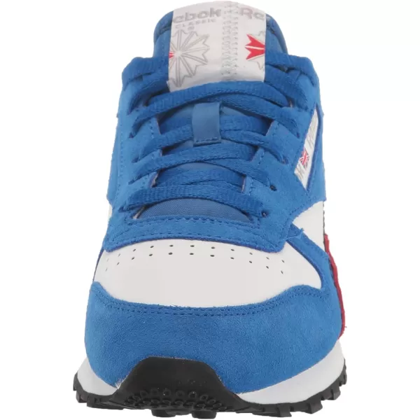 imageReebok UnisexChild Classic Leather SneakerWhiteVector BlueVector Red