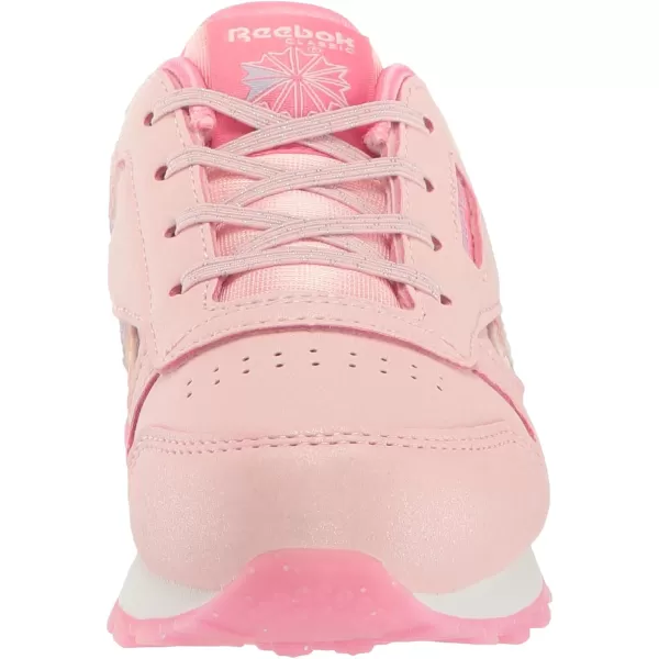 imageReebok UnisexChild Classic Leather Step N Flash SneakerPink GlowLucid LilacWhite