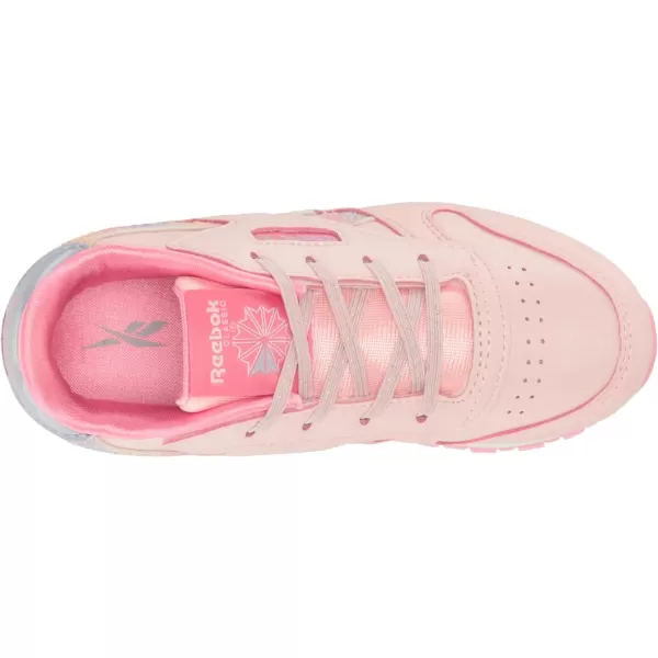 imageReebok UnisexChild Classic Leather Step N Flash SneakerPink GlowLucid LilacWhite