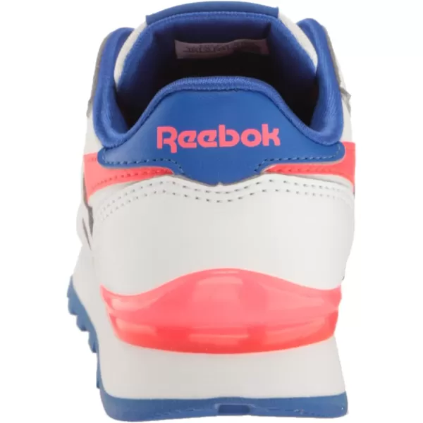 imageReebok UnisexChild Classic Leather Step N Flash SneakerWhiteCobaltNeon Cherry