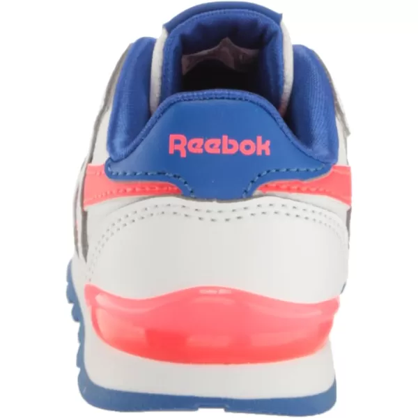 imageReebok UnisexChild Classic Leather Step N Flash SneakerWhiteElectric CobaltNeon Cherry