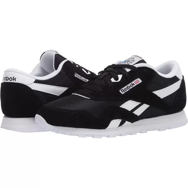 imageReebok UnisexChild Classic Nylon SneakerBlackWhite