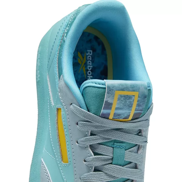 imageReebok UnisexChild Club C SneakerNational GeographicOcean ThemePacific Blue