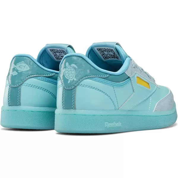 imageReebok UnisexChild Club C SneakerNational GeographicOcean ThemePacific Blue