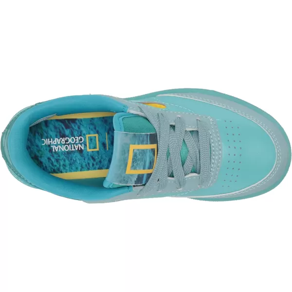 imageReebok UnisexChild Club C SneakerNational GeographicOcean ThemePacific Blue