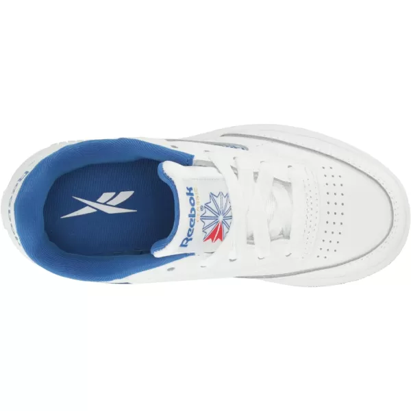 imageReebok UnisexChild Club C SneakerWhiteVector BlueVector Red