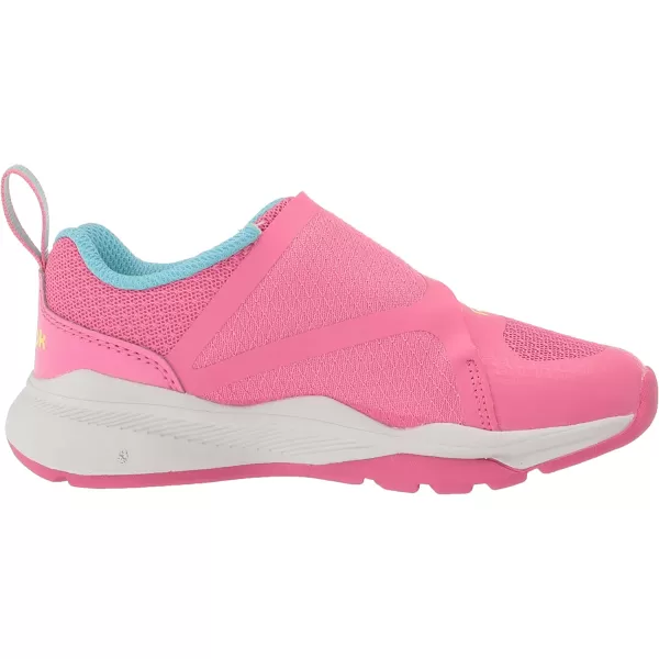 imageReebok UnisexChild Equal Fit Adaptive Running ShoeTrue PinkDigital BlueSolar Acid Yellow