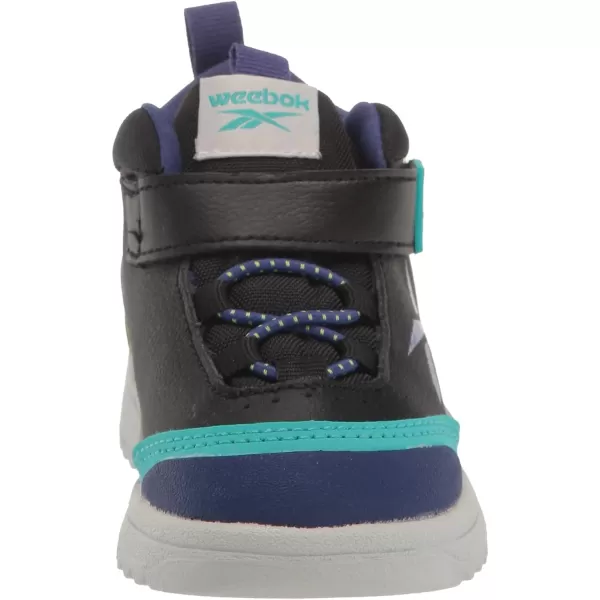 imageReebok UnisexChild FS Hi SneakerBlackClassic TealAcid Yellow