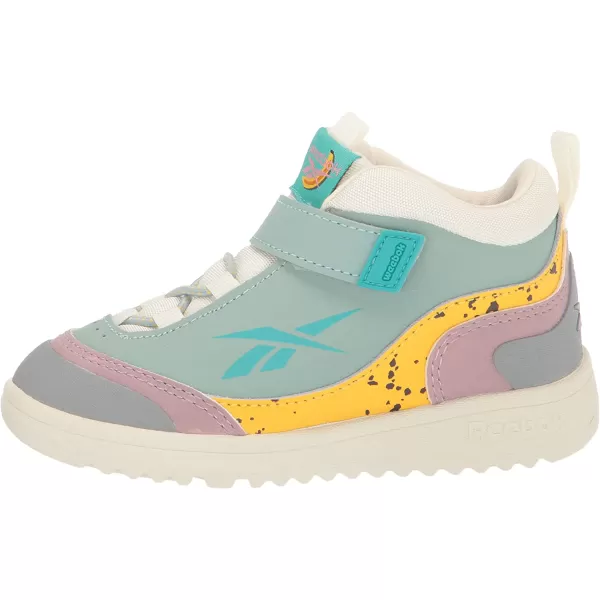 imageReebok UnisexChild FS Hi SneakerSeaside GreyAlways YellowClassic Teal