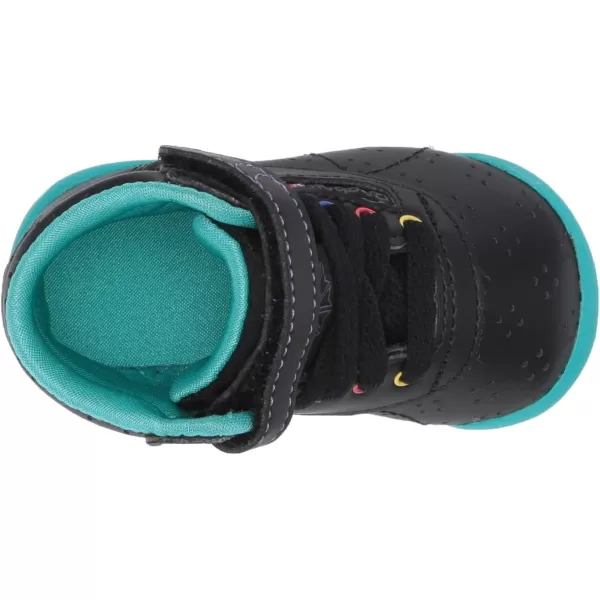 imageReebok UnisexChild Freestyle Hi SneakerBlackSolid TealTrue Grey