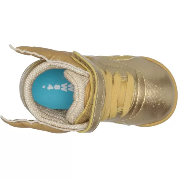 imageReebok UnisexChild Freestyle Hi SneakerGold MetallicExcellent Red