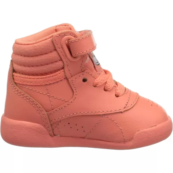 imageReebok UnisexChild Freestyle Hi SneakerStellar PinkWhitePeach Twist