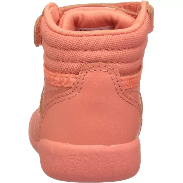 imageReebok UnisexChild Freestyle Hi SneakerStellar PinkWhitePeach Twist