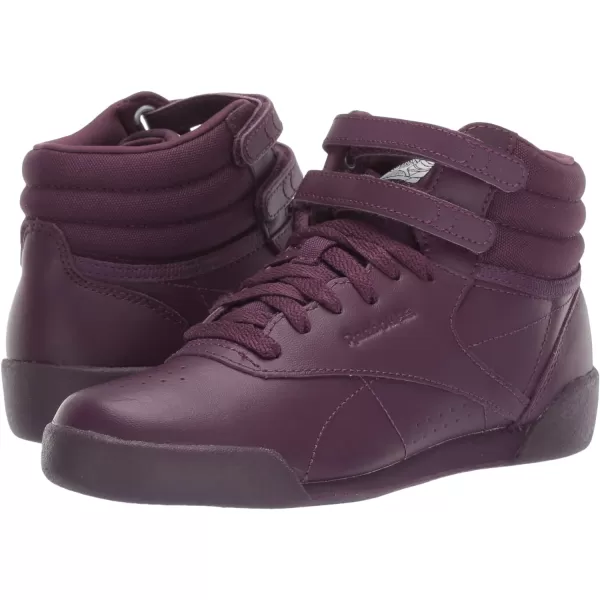 imageReebok UnisexChild Freestyle Hi SneakerUrban VioletWhitePeach Twist