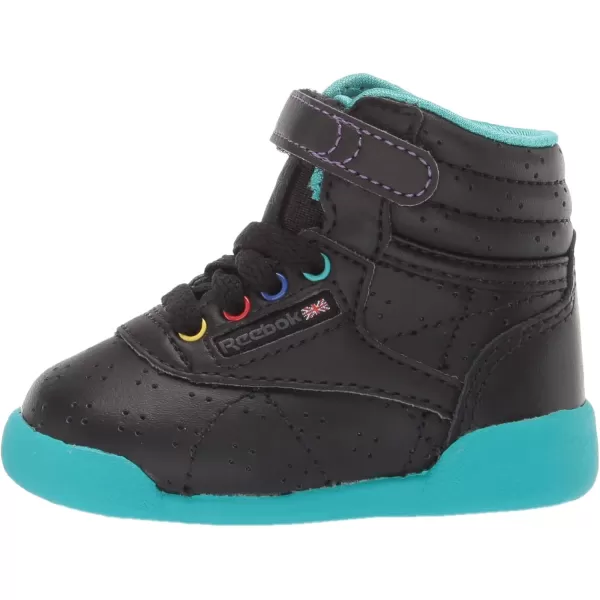 imageReebok UnisexChild Freestyle Hi SneakerWhiteStellar PinkTrue Grey