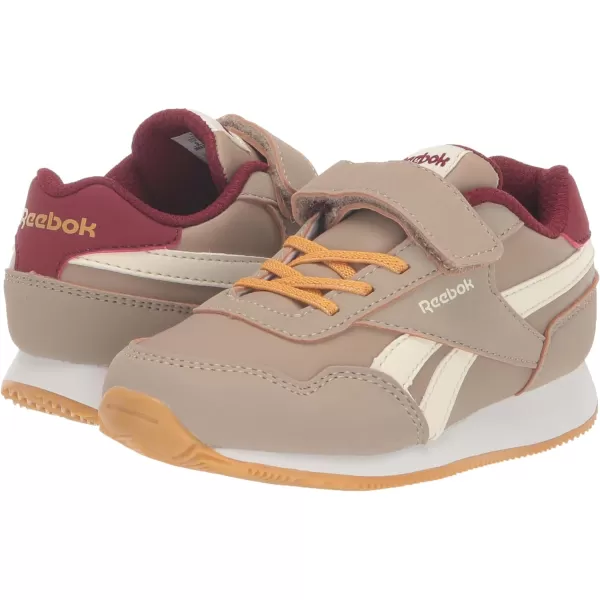imageReebok UnisexChild Royal Classic Jogger 30 1v SneakerBeigeBurgundyRetro Gold