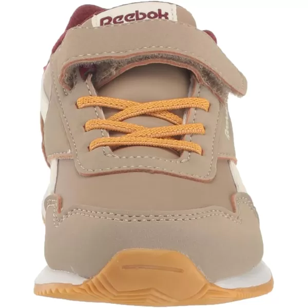 imageReebok UnisexChild Royal Classic Jogger 30 1v SneakerBeigeBurgundyRetro Gold