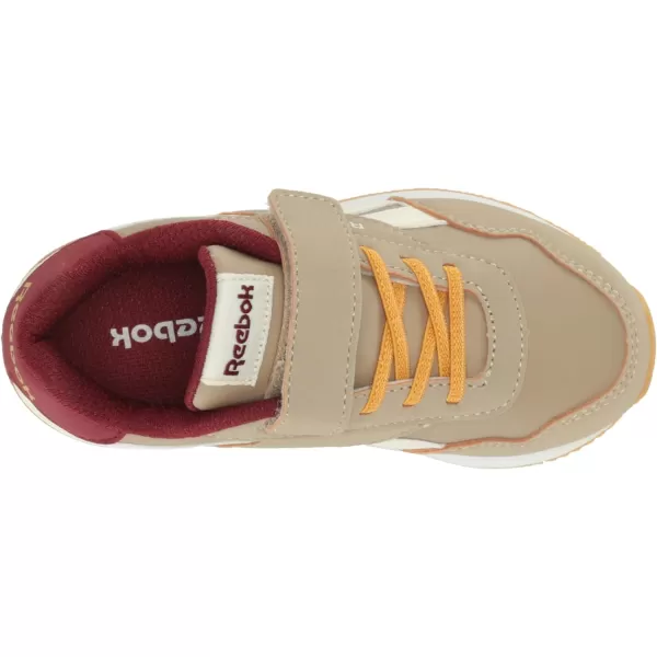 imageReebok UnisexChild Royal Classic Jogger 30 1v SneakerBeigeBurgundyRetro Gold