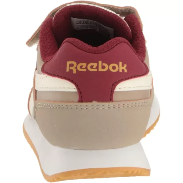 imageReebok UnisexChild Royal Classic Jogger 30 1v SneakerBeigeBurgundyRetro Gold