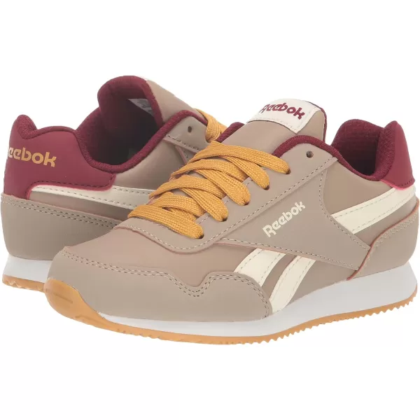 imageReebok UnisexChild Royal Classic Jogger 30 SneakerBeigeBurgundyRetro Gold