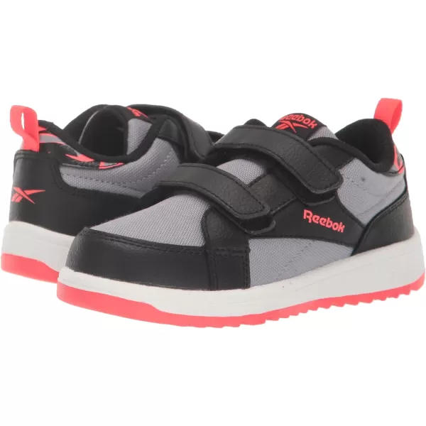 imageReebok UnisexChild Weebok Clasp Low SneakerGreyBlackNeon Cherry
