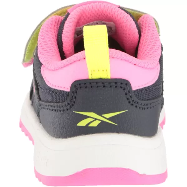 imageReebok UnisexChild Weebok Low SneakerVector NavyAtomic PinkSolar Acid Yellow