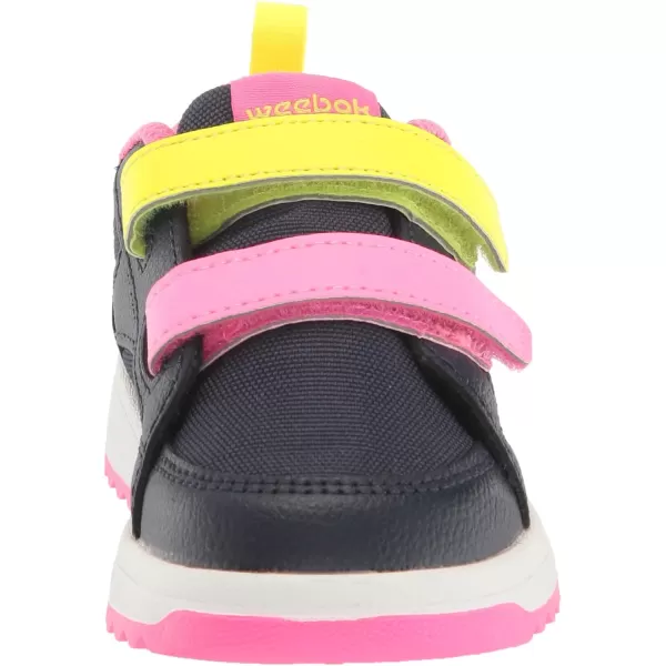 imageReebok UnisexChild Weebok Low SneakerVector NavyAtomic PinkSolar Acid Yellow