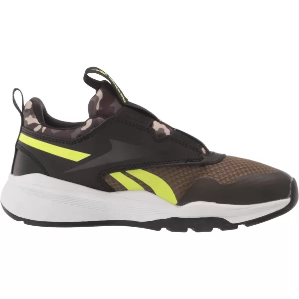 imageReebok UnisexChild Xt Sprinter Slip on Running ShoeArmy GreenBlackAcid Yellow