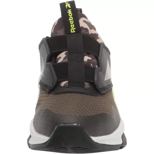 imageReebok UnisexChild Xt Sprinter Slip on Running ShoeArmy GreenBlackAcid Yellow