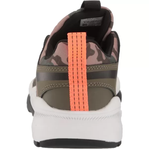 imageReebok UnisexChild Xt Sprinter Slip on Running ShoeArmy GreenBlackOrange Flare