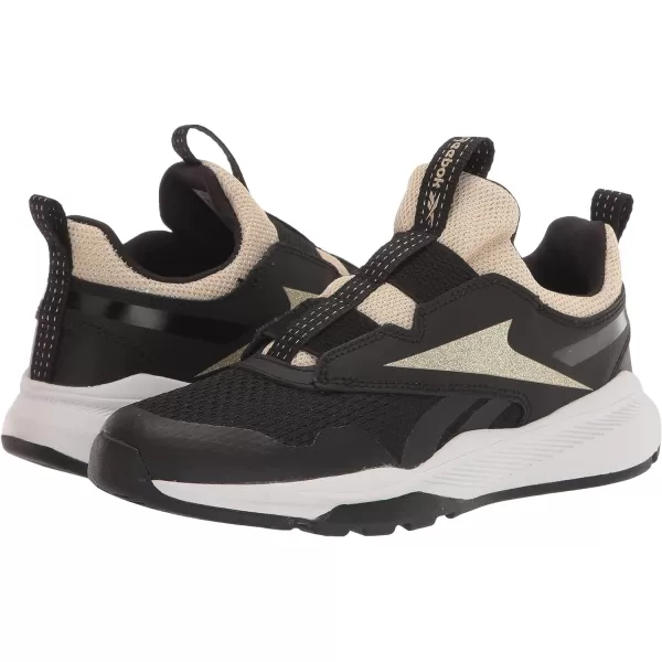 imageReebok UnisexChild Xt Sprinter Slip on Running ShoeBlackGold Metallic