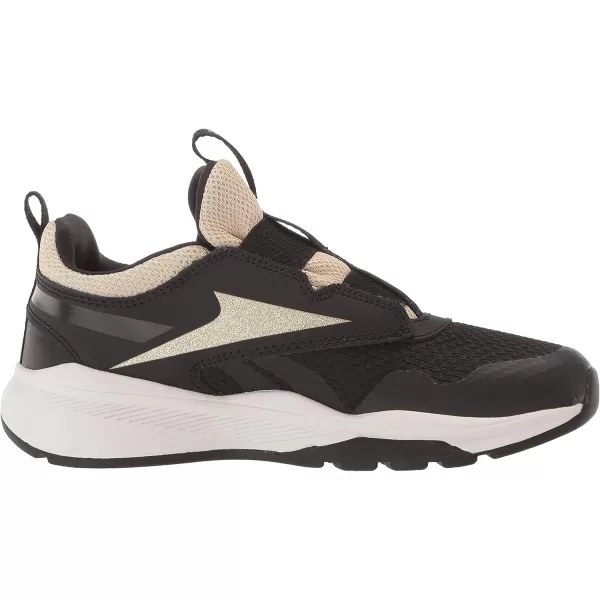 imageReebok UnisexChild Xt Sprinter Slip on Running ShoeBlackGold Metallic