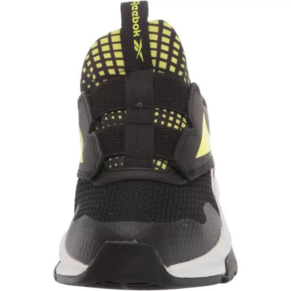 imageReebok UnisexChild Xt Sprinter Slip on Running ShoeBlackSolar Acid YellowWhite