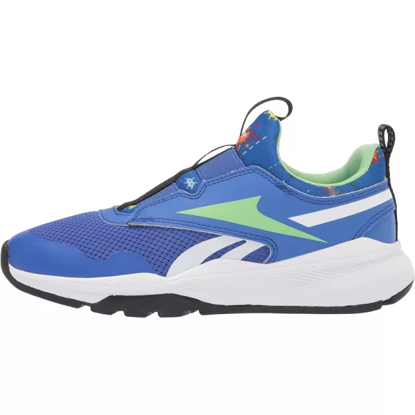imageReebok UnisexChild Xt Sprinter Slip on Running ShoeCourt BlueBlackSemi Neon Mint