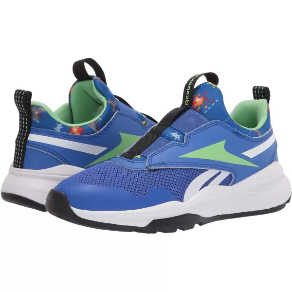 imageReebok UnisexChild Xt Sprinter Slip on Running ShoeCourt BlueBlackSemi Neon Mint