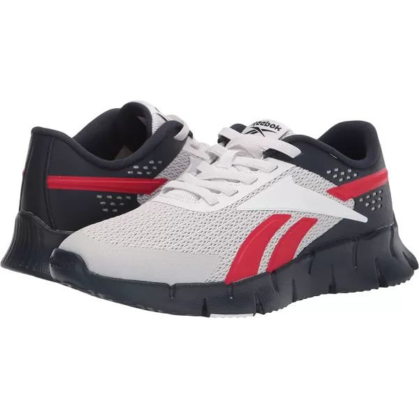 imageReebok UnisexChild Zig Dynamica 20 Sneaker in Vector NavyVector RedPure Grey