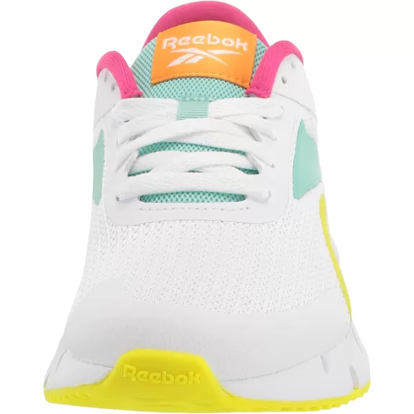 imageReebok UnisexChild Zig Dynamica 20 Sneaker in WhiteAcid YellowSemi Pixel Mint