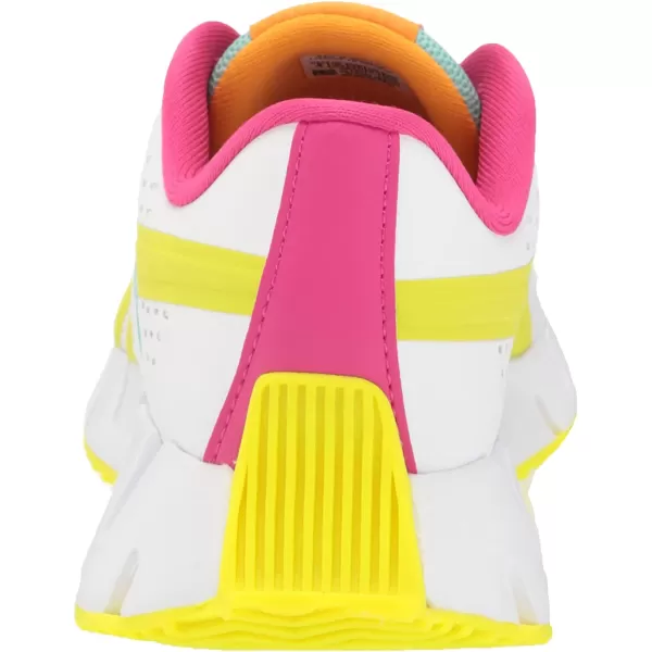 imageReebok UnisexChild Zig Dynamica 20 Sneaker in WhiteAcid YellowSemi Pixel Mint