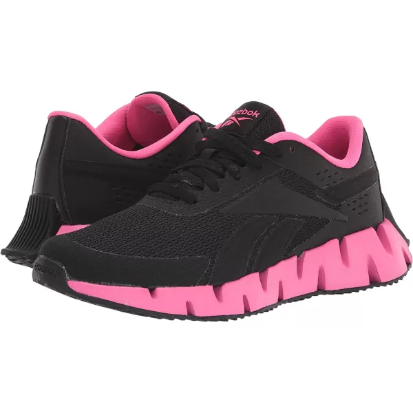 imageReebok UnisexChild Zig Dynamica 20 SneakerBlackAtomic Pink