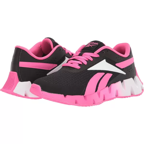 imageReebok UnisexChild Zig Dynamica 20 SneakerBlackAtomic PinkWhite