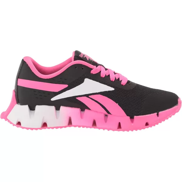 imageReebok UnisexChild Zig Dynamica 20 SneakerBlackAtomic PinkWhite