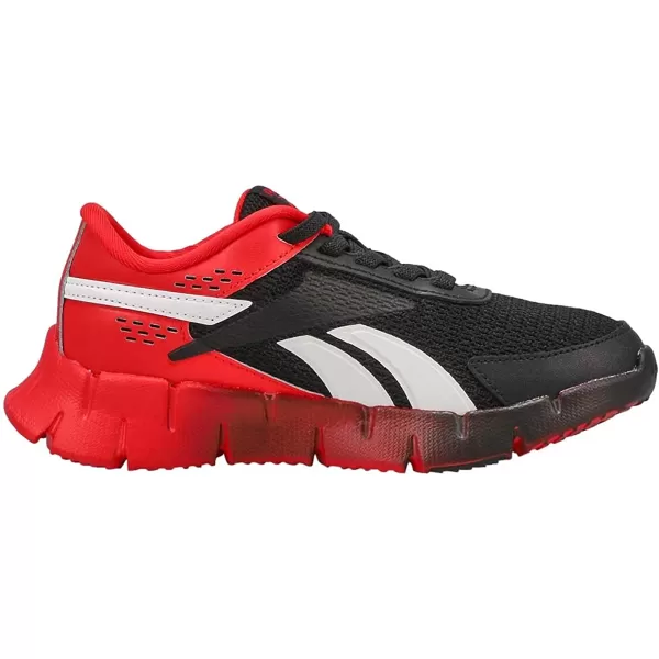 imageReebok UnisexChild Zig Dynamica 20 SneakerBlackVector RedWhite