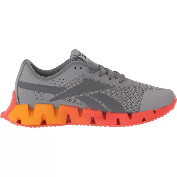 imageReebok UnisexChild Zig Dynamica 20 SneakerPure GreyDynamic RedCollegiate Gold
