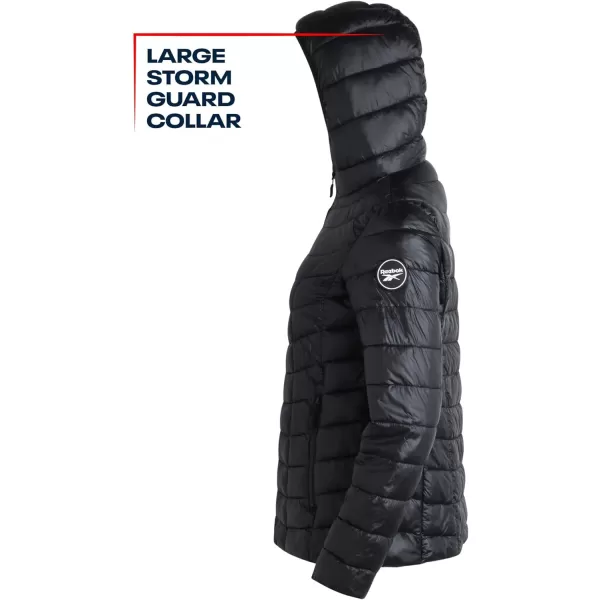 imageReebok Women Jacket  Packable Quilted Puffer Coat  Casual Jacket for Women SXLBlack Cire