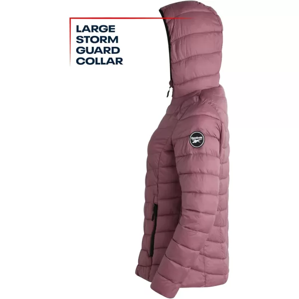 imageReebok Women Jacket  Packable Quilted Puffer Coat  Casual Jacket for Women SXLDark Dusty Rose