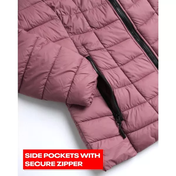 imageReebok Women Jacket  Packable Quilted Puffer Coat  Casual Jacket for Women SXLDark Dusty Rose